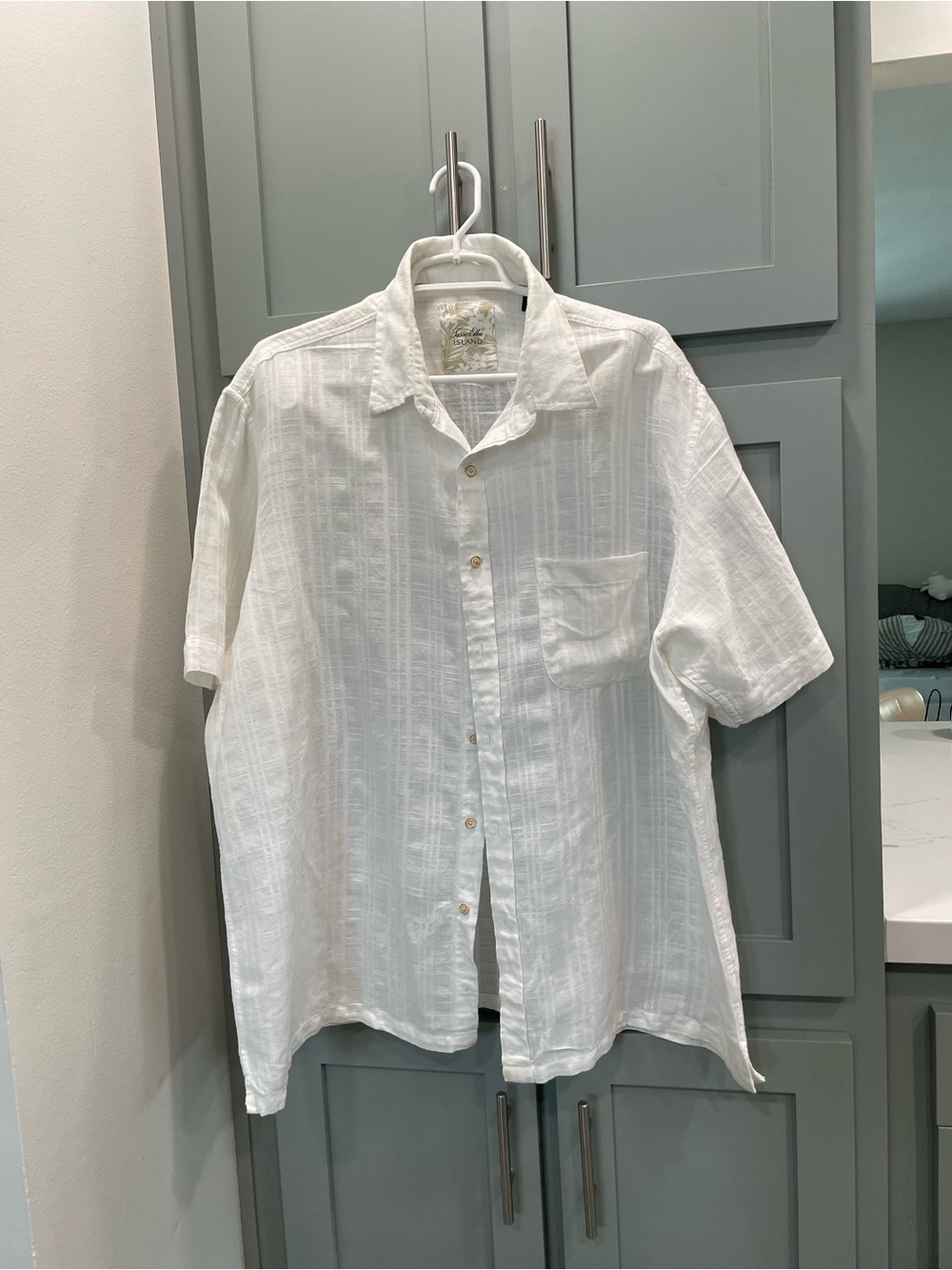 Tasso Elba Men's White Short-Sleeve Button-Down Shirt
